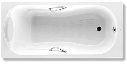 Ванна чугунная ROCA HAITI 150x80 ручки хром